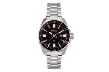Image of Axwell Bracelet Watch w/ Date, Black/Orange, AXWAW107-2, Black/Orange, One Size, AXWAW107-2