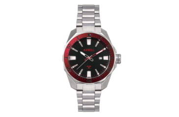Image of Axwell Bracelet Watch w/ Date, Black/Red, AXWAW107-6, Black/Red, One Size, AXWAW107-6