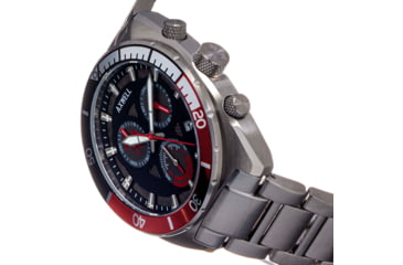 Image of Axwell Chronograph Bracelet Watch w/Date, Black/Red, AXWAW105-6, Black/Red, One Size, AXWAW105-6