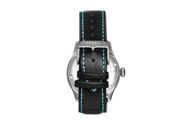 Image of Axwell Leather-Band Watch w/Date, Black/Blue, AXWAW102-4, Black/Blue, One Size, AXWAW102-4