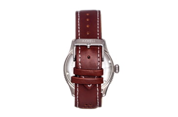 Image of Axwell Leather-Band Watch w/Date, Brown/Blue, AXWAW102-2, Brown/Blue, One Size, AXWAW102-2