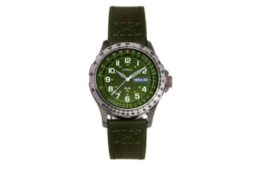 Image of Axwell Leather Strap Watch, Green, AXWAW106-4, Green, One Size, AXWAW106-4