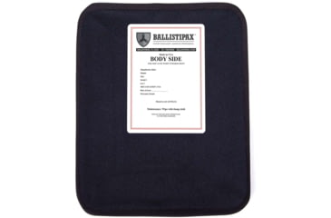 Image of Ballistipax Armor Plate IIIA Hard Rectangular, 10x12, Single Curve, Black, S1HRDR1012BKSC