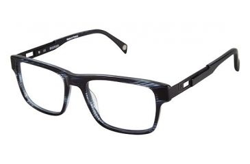 Image of Balmain 3057 Single Vision Prescription Eyeglasses - Frame Blue Horn, Size 53/18mm BL305702
