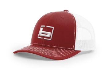 Image of Banded Trucker Cap R112 Side Logo, Cardinal/White B03565