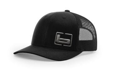 Image of Banded Trucker Cap R112 Side Logo, Black/Charcoal B03586