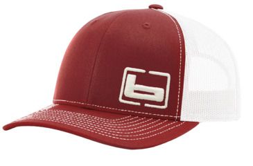 Image of Banded Trucker Cap-Side Logo - Mens, Cardinal/White, B03585
