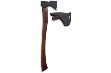 Image of Barebones Felling Axe, 23.5in Overall, 1055HC Steel, 6.25in Black Coated Axe Head w/ 3.75in Cutting Edge, Brown Hickory Handle, HMS-2103