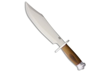 Image of Bark River Bark River Shining Mountain Bowie Fixed Blade Natural Micarta 10.5" Satin, Brown, A2, adult, BHQ-74561