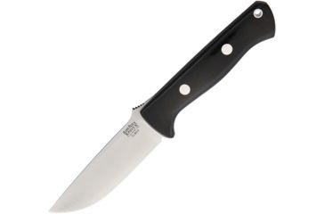 Image of Bark River Bravo-1 LT Black Canvas Fixed Blade Knife, 4.25in, Standard Edge, Satin, Black, Micarta Handle BA07146MBC