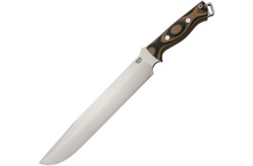 Image of Bark River Bravo III Mil Spec Camo Fixed Blade Knife, 11.5in, CPM-3V Steel, Drop Point, Brushed, Camo, G10 Handle BA07321GMSC