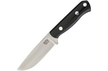 Image of Bark River Bravo Necker II Black Canvas Fixed Blade Knife, 3.5in, Black, Canvas Micarta Handle BA07002MBC