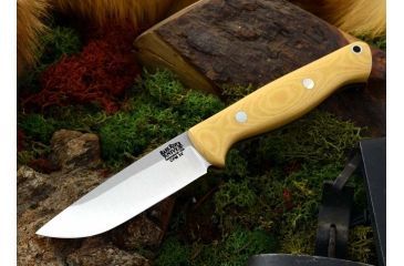 Image of Bark River Gunny Hunter Fixed Blade Knife,3V Steel Blade,Antique Ivory Micarta Handle BA7026MAI