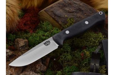 Image of Bark River Gunny Hunter Fixed Blade Knife,3V Steel Blade,Black Canvas Micarta Handle BA7026MBC