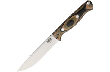 Image of Bark River Gunny Vortex Rampless Mil Spec Fixed Blade Knife, 4.875in, A2 Tool Steel, Standard Edge, Satin, Camo, G10 Handle BA07010NGMSC