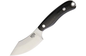 Image of Bark River JX6 Companion Black Micarta Fixed Blade Knife, 3.5in, A2 Tool Steel, Standard Edge, Satin, Black, Canvas Micarta Handle BA10112MBC