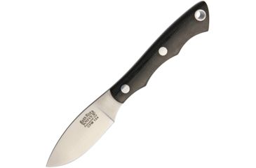 Image of Bark River Micro Canadian Black Canvas Fixed Blade Knife, 2.25in, Brushed, Black, Canvas Micarta Handle BA055MBC