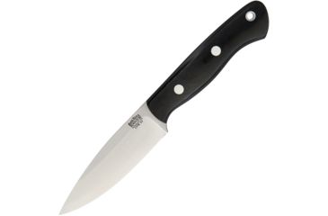 Image of Bark River Mini Aurora Black Canvas Fixed Blade Knife, 3.75in, CPM-3V Steel, Standard Edge, Black, Canvas Micarta Handle BA06025MBC