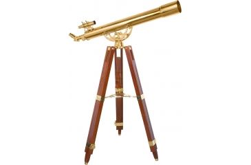 Image of Barska 36x80mm Anchormaster Telescope, Sky &amp; Land Brass Scope w/ Mahogany tripod AE10824
