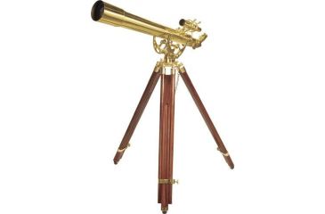 Image of Barska 36x80mm Anchormaster Telescope, Sky &amp; Land Brass Scope w/ Mahogany tripod AE10824