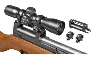 Image of Barska 4x32 Contour Matte Black 30/30 Reticle Rifle Scope w/ SKS Mount + Rings AC10882