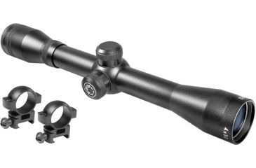 Image of USED Barska 4x32 Huntmaster Rifle Scope, 30/30 Reticle, 1/4 MOA w/Rings, Black AC12581, EDEMO1, Condition Parts Only/Salvage, Defective