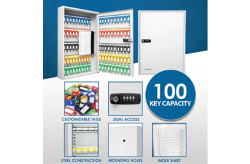 Image of Barska 100 Capacity Adjustable Key Cabinet