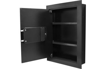Image of Barska Biometric Wall Safe (Left Opening), Black, Medium AX13034