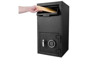 Image of Barska DX-300 Large Depository Keypad Safe, Anti-Fishing Baffles, 3 Steel Locking Bolts, Black AX12590