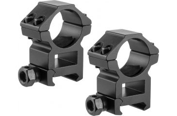 Image of Barska High 1in Weaver Style HQ Rings, Black, Medium AI13186