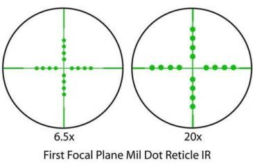 Image of Barska Illuminated First Focal Plane Mil-Dot IR 6.5X-20X Reticle