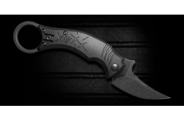 Image of Bastinelli Creations Mako Folder Folding Knife,2.75in,D2 Tool Steel,Standard Edge, Black Stonewash,Gray,G10 Handle, MAKOFDRKS