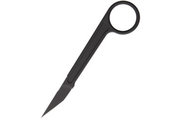 Image of Bastinelli Creations Picoeur Black Cerakote Fixed Blade Knife, 1.625in, N690Co Steel, Standard Edge, Black Stainless Handle BAS14