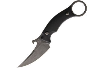 Image of Bastinelli Creations Picolomako Fixed Blade Knife, 3.25in, Standard Edge, Black Stonewash, Black, G10 Handle BAS15