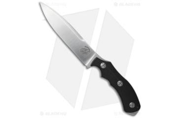 Image of Bastinelli Creations RED Raptor L Fixed Blade Knife, 5.625in, Bohler M390 Stainless Steel, Spear Point Blade, G10 Black Handle, Steel/Black, 10.50in, BHQ-25200