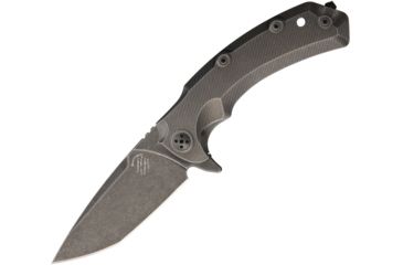 Image of Bastinelli Creations Safe Folder Folding Knife,3.75in,D2 Tool Steel,Standard Edge,Drop Point,Black Stonewash,Titanium Handle BAS16