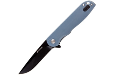 Image of Bastion Craft Linerlock Wolf Gray Folding Knife, Bastion D2 Steel Blade Flipper Folder Pocket Knife G10 Scales - Craft, Black Blade/Wolf Grey Scales, Wolf gray, BSTN-CFTBLK-GRY