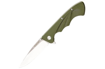 Image of Bastion Flight Linerlock Folding Knife, Bastion D2 Steel Blade Flipper Folder Pocket Knife G10 OD Green Scales - Flight, OD Green Scales, OD green, BSTN-FLTSLV-ODG