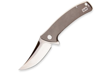 Image of Bastion Persuader Framelock Folding Knife, Bastion D2 Steel Blade Flipper Folder Pocket Knife Titanium Handle - Persuader, Titanium Handle, Gray, BSTN-PDRSLV-TTN