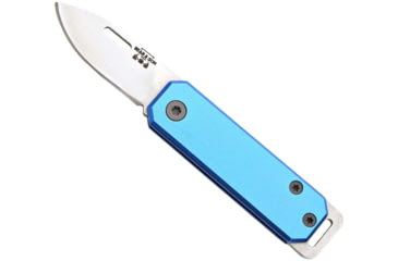 Image of Bear and Son Knives Slip Joint Folding Knife, 1.5in, High Carbon Stainless Steel, Drop Point, Aluminum Handle, Blue, 109BL