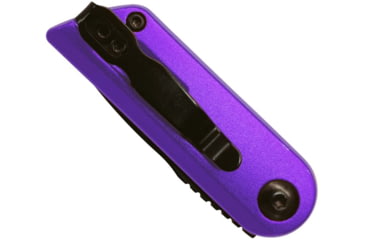 Image of Bear OPS Auto Bold Action Push Button Folding Knife, 1.5in, Sandvik 14C28N, Stainless Steel Handle, Purple/Black, AC1400AIPLB