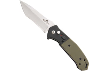 Image of Bear OPS Auto Bold Action 5 Folding Knife, 3.13in, Sanvick 14C28N, Black/Od Green G10 Handle w/ Bead Blast, AC-500-B4-P