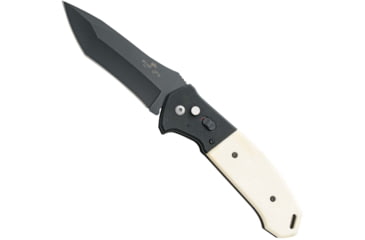 Image of Bear OPS Auto Bold Action 5 Folding Knife, 3.65in, Sanvick 14C28N, White Smooth Bone Handle, AC-550-WSB6-B
