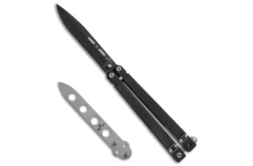 Image of Bear Ops Bear OPS Bear-Song II Butterfly Black G-10 Knife 4.5" Black + Trainer 35999, Black, Sandvik 14C28N, adult, BHQ-50068