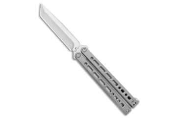 Image of Bear Ops Bear Ops Bear Song VIII Small Tanto Butterfly Knife Gray 3.75" Satin*DISC*, Gray, 154CM, adult, BHQ-198530