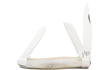 Image of Bear &amp; Son Cutlery 3 7/8 White Smooth Bone Large Stockman - WSB47