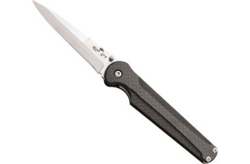 Image of Bear &amp; Son Cutlery 4 3/8 Stiletto Carbon Fiber Handle With Satin Finish Blade With Pocket Clip - MC-300-CF-S
