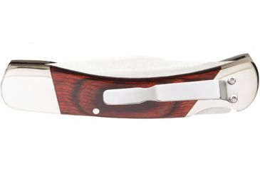 Image of Bear &amp; Son Cutlery 5 Rosewood Automatic Lockback With Metal Belt Clip &amp; Leather Sheath - 2A97R