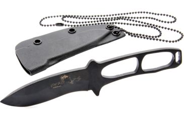 Image of Bear &amp; Son Cutlery 6 1/4 Constant Neck Black Epoxy Coated Handle And Blade With Kydex Sheath - CC-400-B