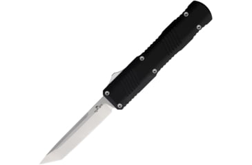 Image of Bear &amp; Son Cutlery Auto OTF Tanto Automatic Folding Knife, 3.50 in, Stainless Steel, Tanto Blade, Aluminum Handle, BCOTF210ALBKS